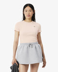 WOMEN'S SLIM FIT RIBBED COTTON T-SHIRT (Rose • N6I)