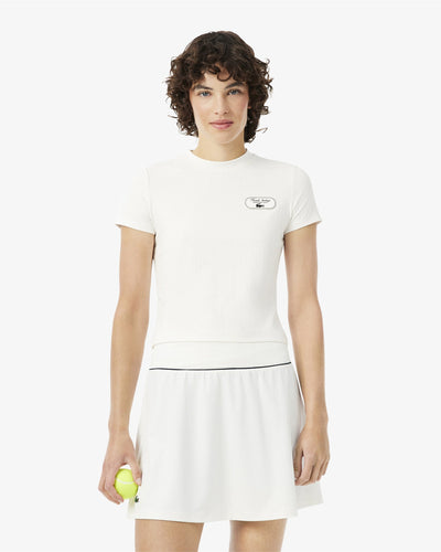 เสื้อยืดผู้หญิง ULTRA DRY TENNIS HERITAGE BADGE T-SHIRT (White • 70V)