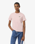 WOMEN'S REGULAR FIT COTTON BADGE T-SHIRT (Light Pink • ADY)