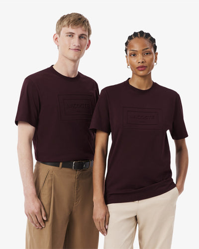 เสื้อยืดผู้ใหญ่ EMBOSSED BRANDING COTTON T-SHIRT (Brown • 3KE)