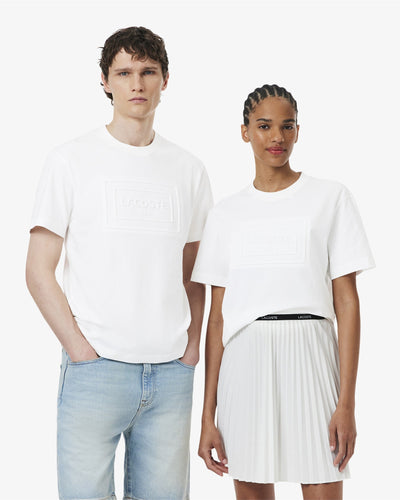 เสื้อยืดผู้ใหญ่ EMBOSSED BRANDING COTTON T-SHIRT (White • 70V)