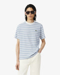 MEN'S STRIPED COTTON T-SHIRT (Bleu / Blanc • TZG)