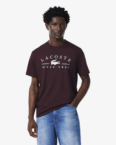 เสื้อยืดผู้ชาย PRINTED COTTON T-SHIRT (Brown • 3KE)
