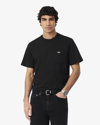 เสื้อยืดผู้ชาย COTTON T-SHIRT WITH BREAST POCKET (Noir • 031)