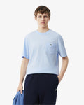 MEN'S COTTON T-SHIRT WITH BREAST POCKET (Bleu Clair • T01)