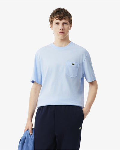เสื้อยืดผู้ชาย COTTON T-SHIRT WITH BREAST POCKET (Bleu Clair • T01)
