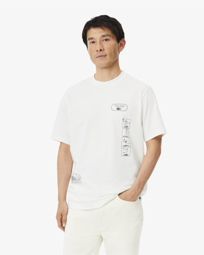 เสื้อยืดผู้ชาย ULTRA DRY TENNIS HERITAGE PRINT T-SHIRT (White • 70V)