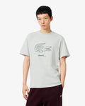 MEN'S PRINTED COTTON LOUNGEWEAR T-SHIRT (Vert / Gris • UM8)
