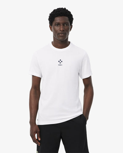 เสื้อยืดผู้ชาย LACOSTE TENNIS X DANIIL MEDVEDEV ULTRA DRY T-SHIRT (White • 001)
