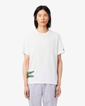 MEN'S PRINTED COTTON LOUNGEWEAR T-SHIRT (White / Green • DPI)