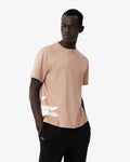 เสื้อยืดผู้ชาย PRINTED COTTON LOUNGEWEAR T-SHIRT (Beige / Blanc • SM9)