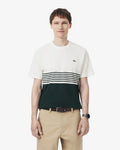 เสื้อยืดผู้ชาย STRIPED JERSEY COLOUR-BLOCK T-SHIRT