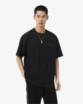 MEN'S HEAVY COTTON JERSEY EMBROIDERY ACCENT T-SHIRT (Vert Clair • XHU)
