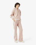 WOMEN'S FLARED MONOGRAM SWEATPANTS (Rose / Beige • WF6)