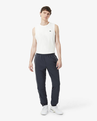 MEN'S WATER-REPELLENT TRIM ACCENT SPORT SWEATPANTS (Noir / Blanc • 258)