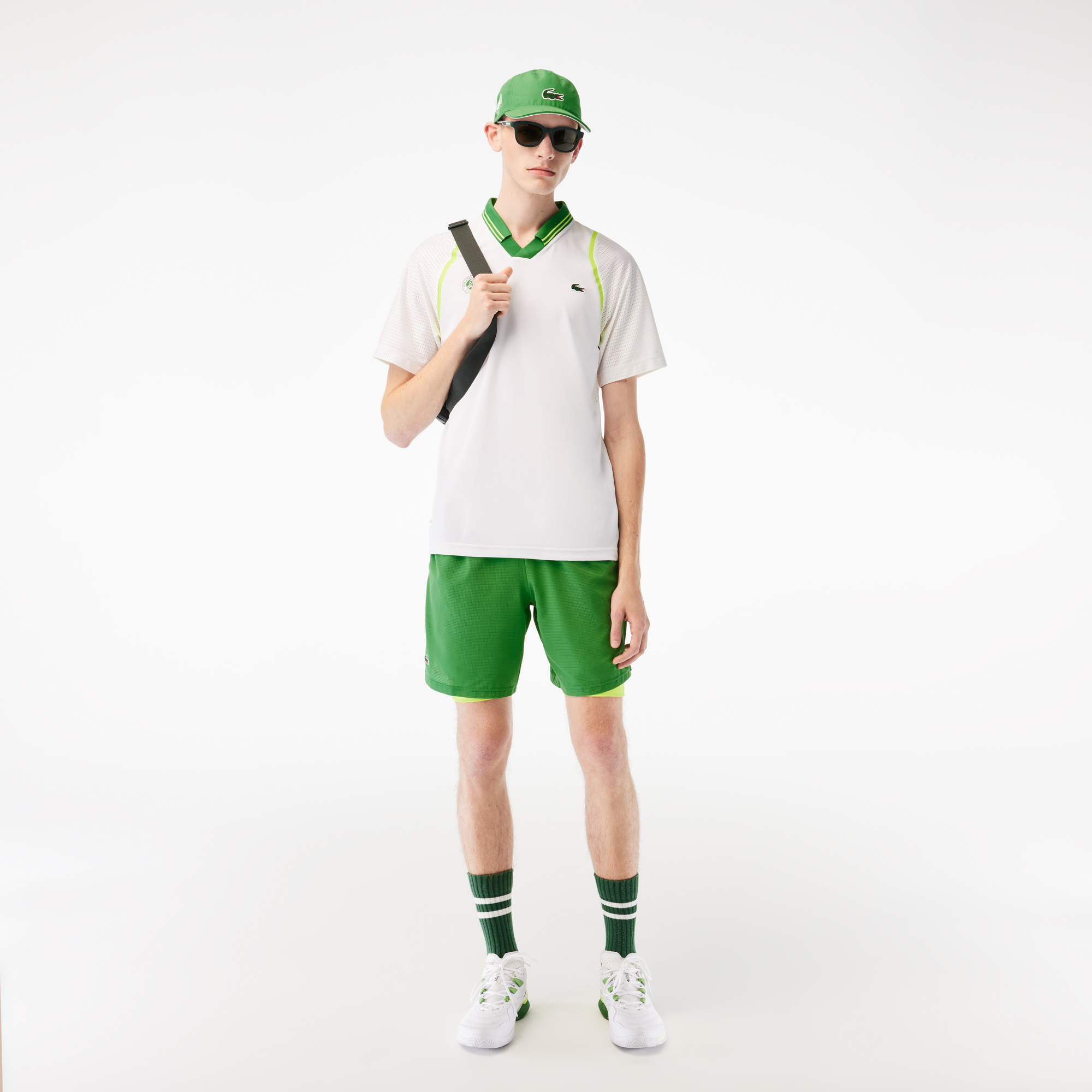 Lacoste Sport Edition two-tone polo for Roland Garros ultra-dry